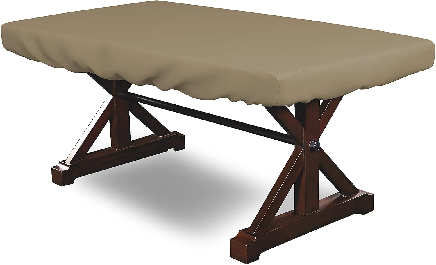 Covers & all Poker Table Cover 12 Oz Waterproof - 100% Weather Resistant Outdoor Game Table Cover with Elastic at 4 Sides (96' W x 44' D x 8' H Inches, Beige)