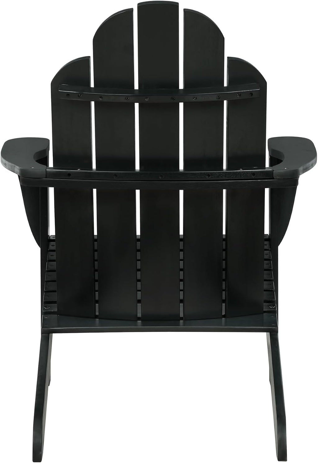 Linon Jayce Black Solid Wood Adirondack Two Piece Chair and Side Table Set