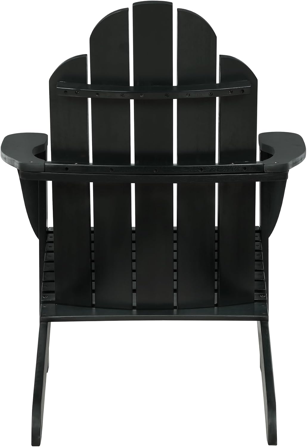 Linon Jayce Black Solid Wood Adirondack Two Piece Chair and Side Table Set