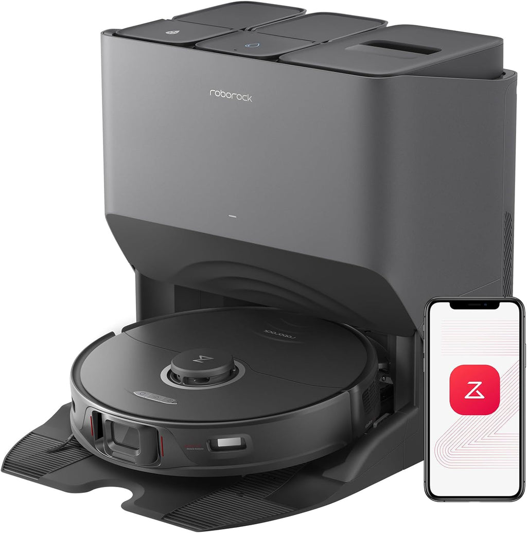 roborock S8 Pro Ultra Robot Vacuum and Mop, Auto Drying, Auto Mop Washing, Self Emptying, Self Refilling, Liftable Dual Brush & Sonic Mop, 6000Pa Suction, Obstacle Avoidance(RockDock Ultra Series)