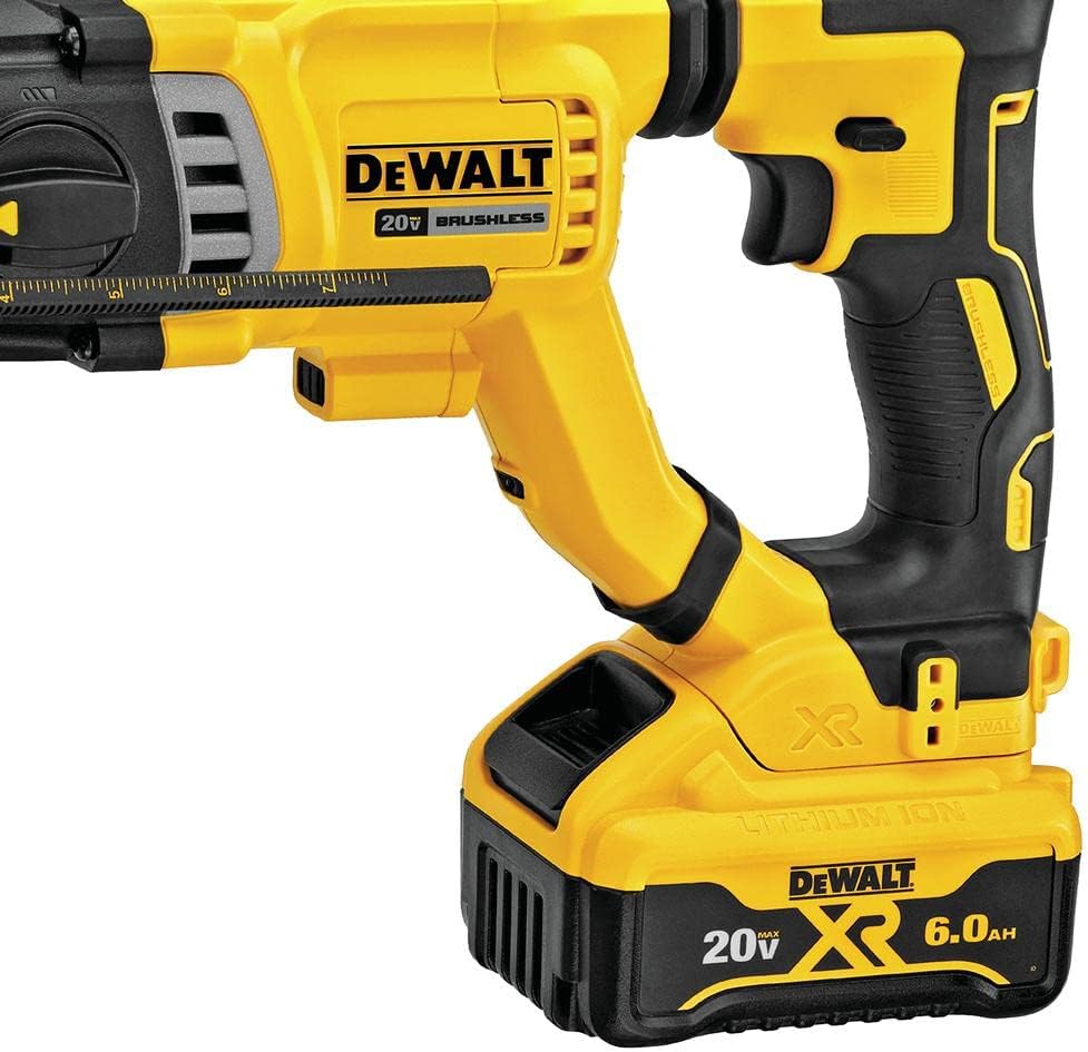 DEWALT 20V MAX Rotary Hammer, SDS Plus Kit, 1-1/8-Inch, Cordless (DCH263R2)