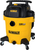 DEWALT 12 Gallon STEALTHSONIC Ultra Quiet Poly Wet Dry Vacuum, DXV12P-QTA Powerful Suction Noise Reduction Vac, 5.5 Peak HP Shop Vacuum for Jobsite/Workshop, Reduce Motor Noise, Yellow