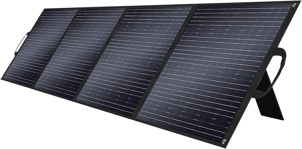 SolarPlay 200W Portable Solar Panel, Foldable IP65 Waterproof with Adjustable Kickstands, Compatible with Power Stations & Solar Generators for RVs, Camping, Power Backup