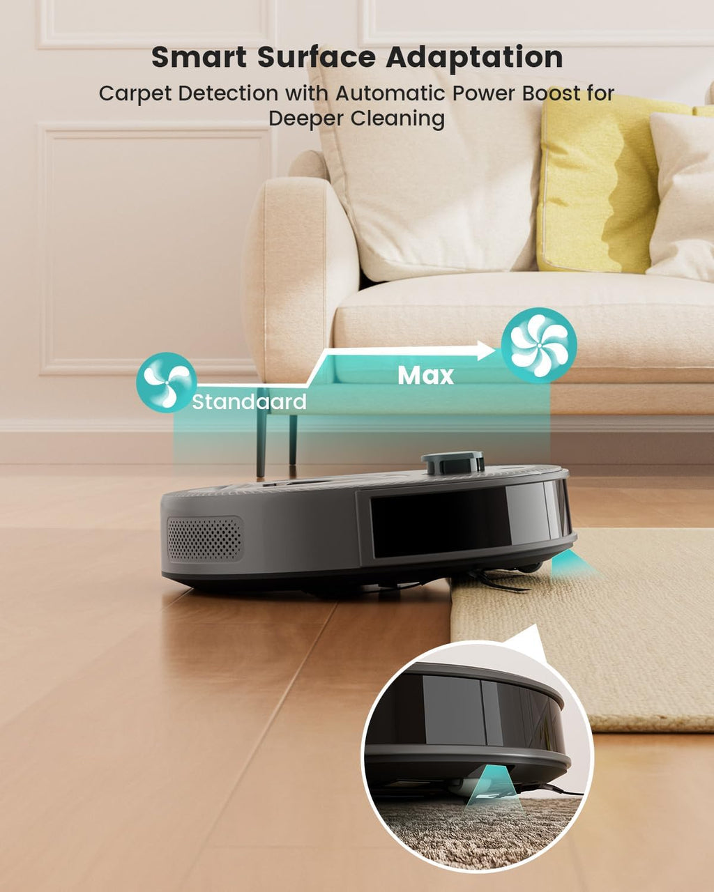 Lefant Robot Vacuum and Mop, Upgraded LiDAR Navigation, 450ml Visible Dustbin, Strong Suction, Multi-Floor Mapping, Self-Charge, WiFi/Alexa/APP, Multi-Surface Cleaning, M330 Pro Grey