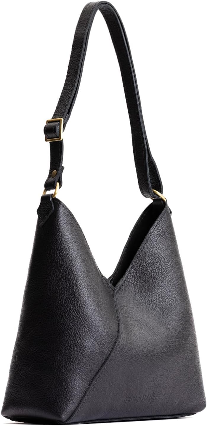 Portland Leather Goods Naomi Shoulder Bag – Handmade Slouchy Bag with Adjustable Crossbody Strap & Secure Magnetic Closure