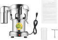 Automatic Pulp Separation Juicer, Stainless Steel Juice Extractor with 2800 RPM, 370W Electric Juicer with Deep Feed Chute and Low Noise Design for Family & Restaurant