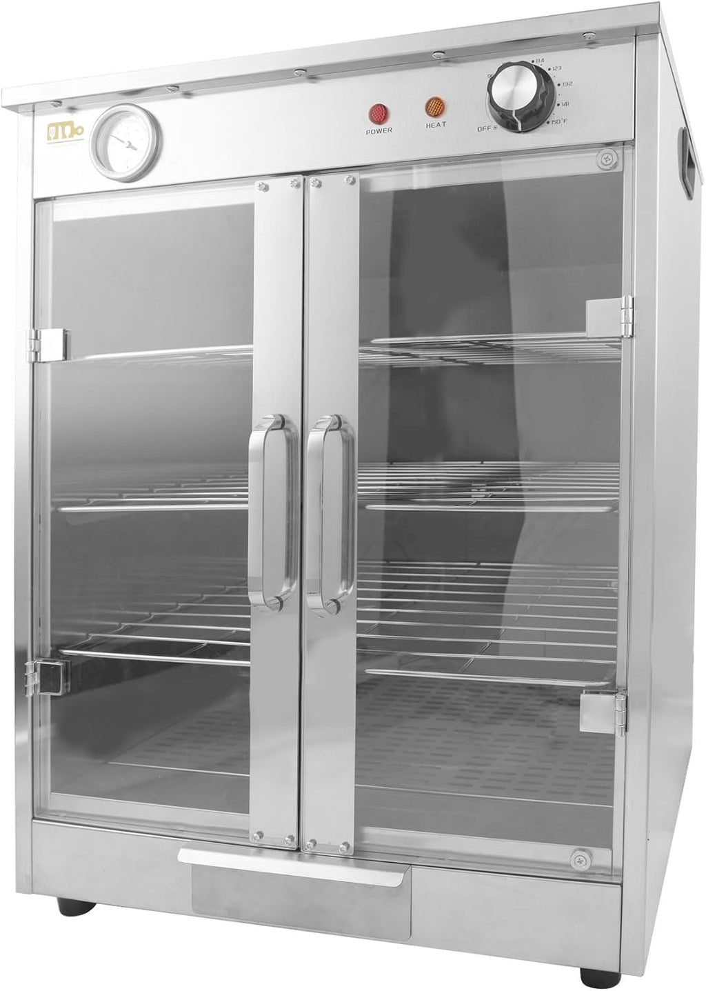 4-Shelf Electric Hot Box Food Warmer, Fits up to (8) 16' Pizza Boxes, Countertop Heated Holding Cabinet for Pretzels, Warming Machine for Home Commercial Use, w/Water Drawer, 120V 600W