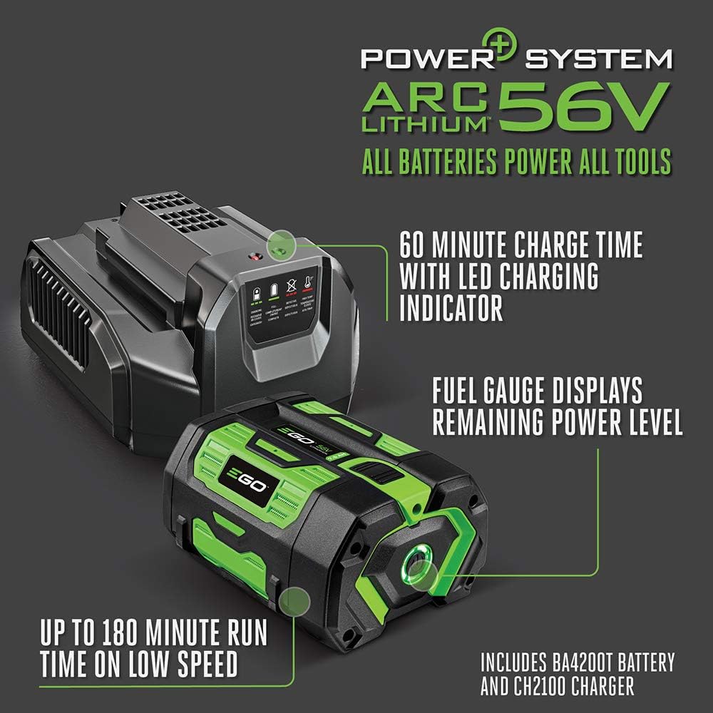 EGO POWER+ Backpack Leaf Blower, Cordless Electric 600 CFM, Includes 56V 7.5Ah Battery and Charger - LB6003