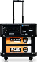 ECO-WORTHY 5120Wh SL3500 Stackable Power Station with 20ms UPS,Solar Inverter AC 3500W Output(Surge 6000W),Expandable to 15.36KWH,LiFePO4 Battery with BMS,Portable Stand for Home Backup,Emergency