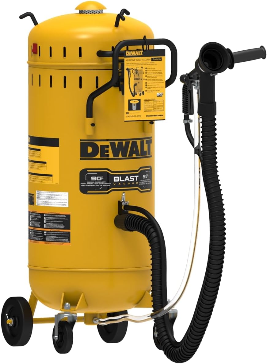 DEWALT Abrasive BlastVac for Clean, Portable Sandblasting, 120V, 5.5 – 6.5 SCFM @ 115PSI (DXCM009-0369)