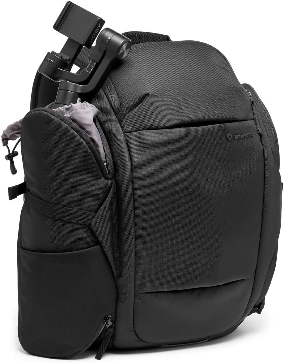 Manfrotto Advanced Travel III Photography Backpack for Camera and Laptop, Bag for Reflex/Mirrorless Camera with Lenses, with Interchangeable Dividers, Tripod Mount, Expandable Pocket, Side Access