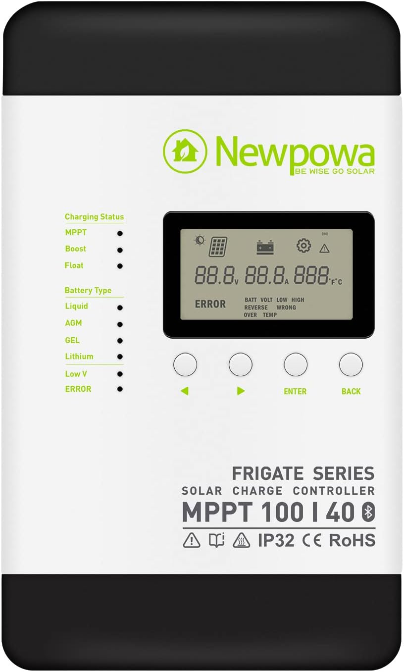 Newpowa 220 Watt 12 Volt Solar Panel Kit, 220W 12V Solar Charge Starter Kit +40A MPPT Charge Controller+Mounting Z Brackets+Cable, Solar Power System for Home Camping Boat RV Off Grid Applications