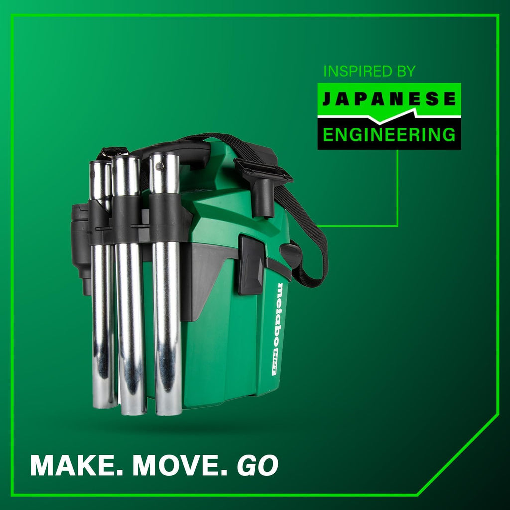 Metabo HPT 18V Cordless Wet/Dry Vacuum, 1.6 Gallon HEPA Filter Vacuum, Powerful 74 CFM Airflow, 8 ft. of Stretchable Hose, Eco and Boost Modes, Lightweight Design, Tool Body Only, RP18DAQ4