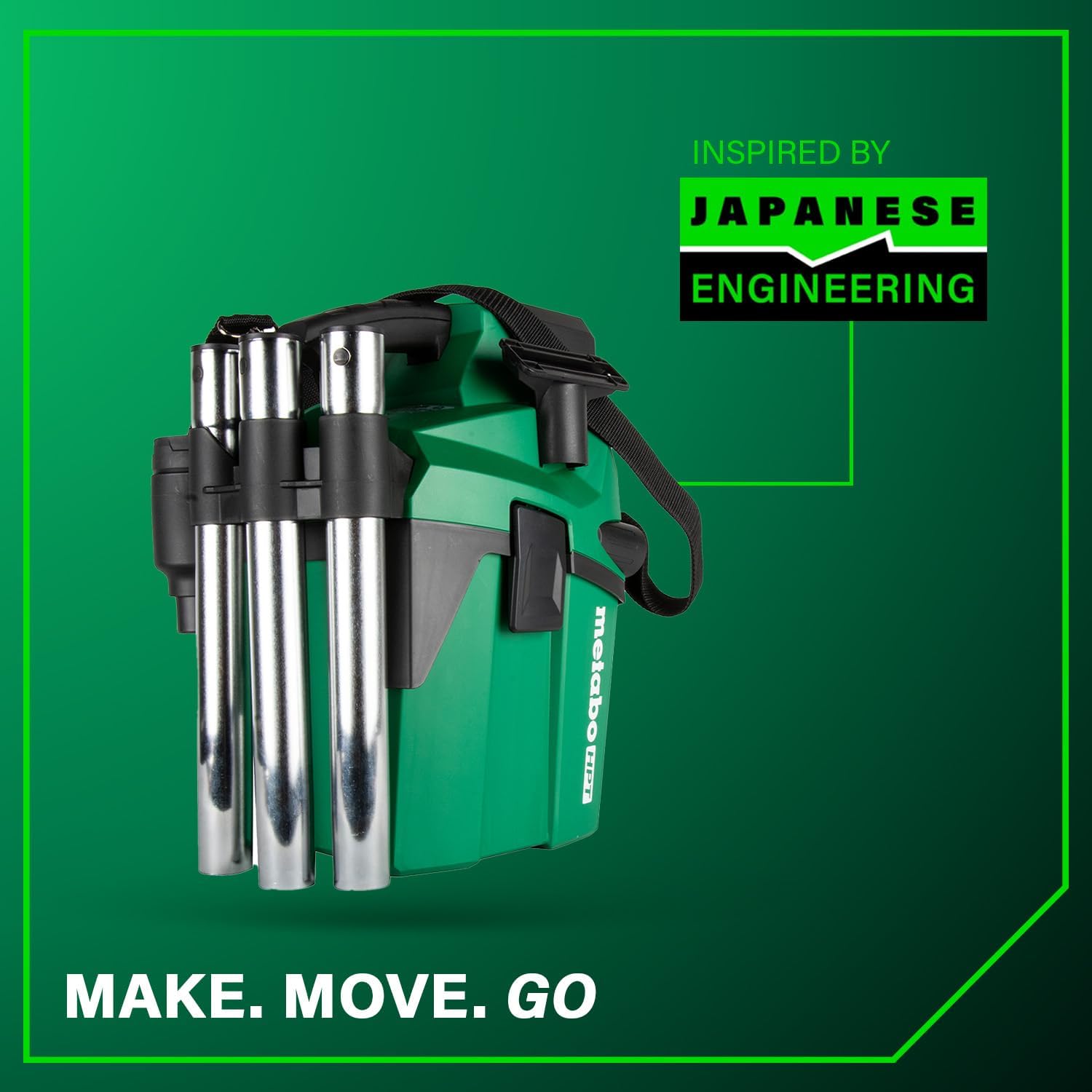 Metabo HPT 18V Cordless Wet/Dry Vacuum, 1.6 Gallon HEPA Filter Vacuum, Powerful 74 CFM Airflow, 8 ft. of Stretchable Hose, Eco and Boost Modes, Lightweight Design, Tool Body Only, RP18DAQ4