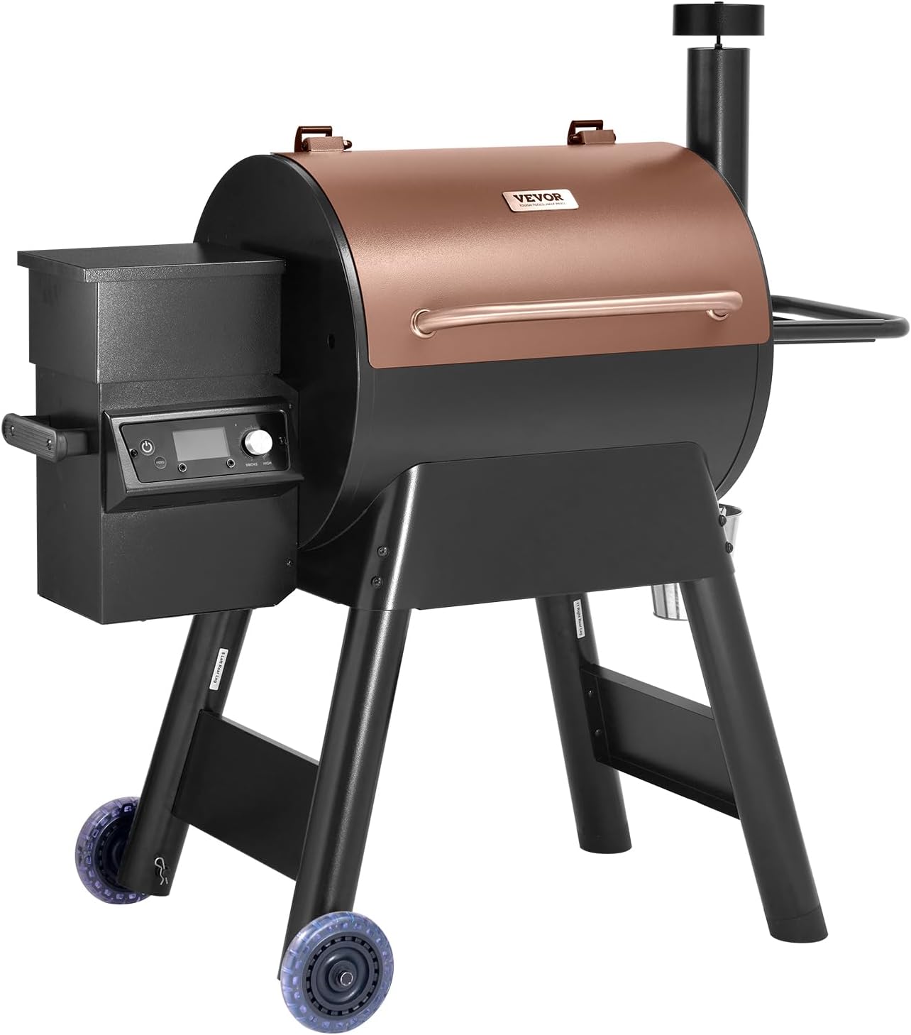 VEVOR Wood Pellet Grill Smoker, 8 in 1 BBQ Grills for Outdoor Cooking, 575 Square Inches Cook Area Electric Smokers, with WiFi-app Control, LCD Screen Controller, Meat Probe, 500°F Max Temperature