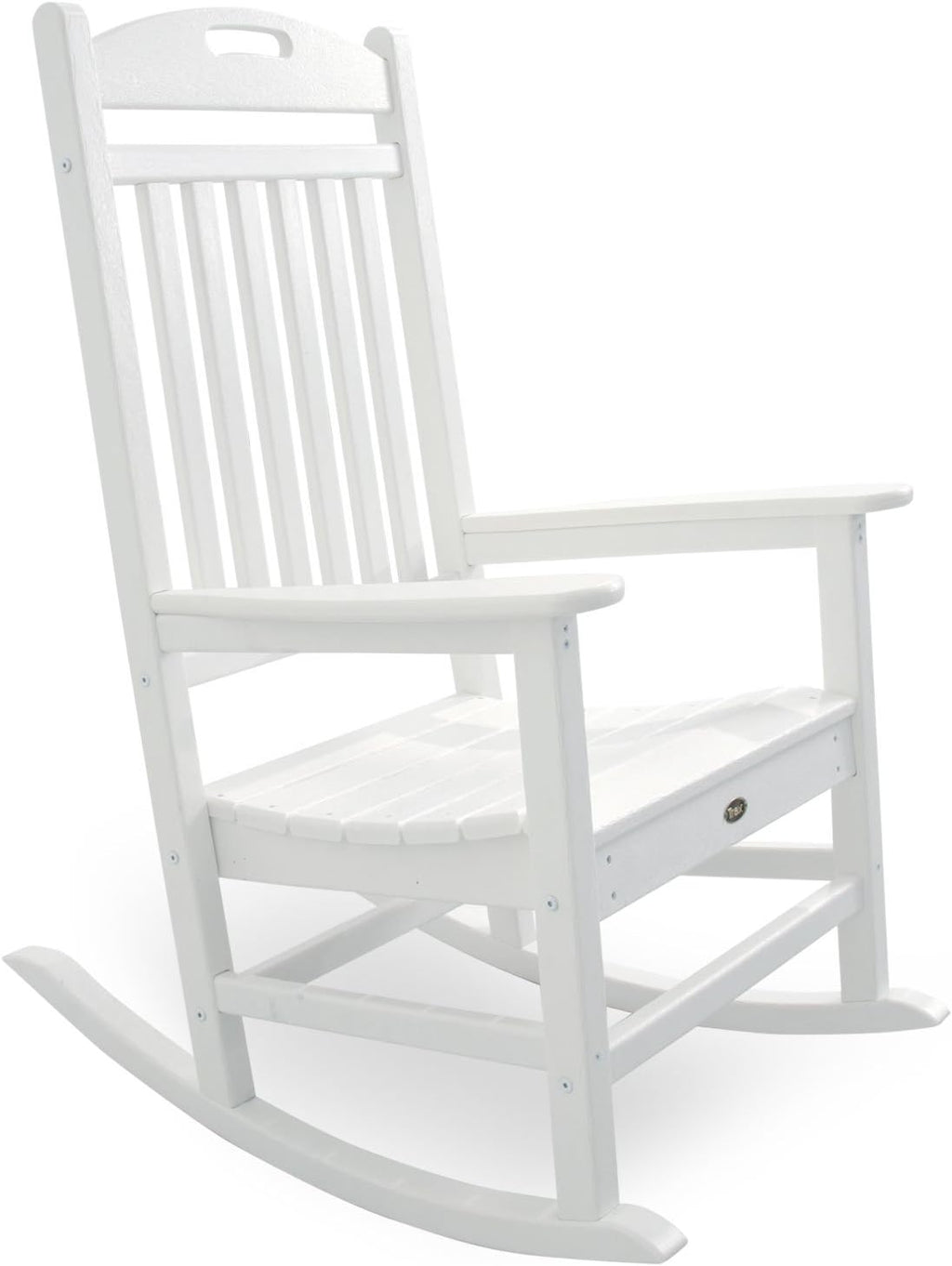 Trex Outdoor Furniture by Polywood Yacht Club Rocker Chair, Classic White (TXR100CW)