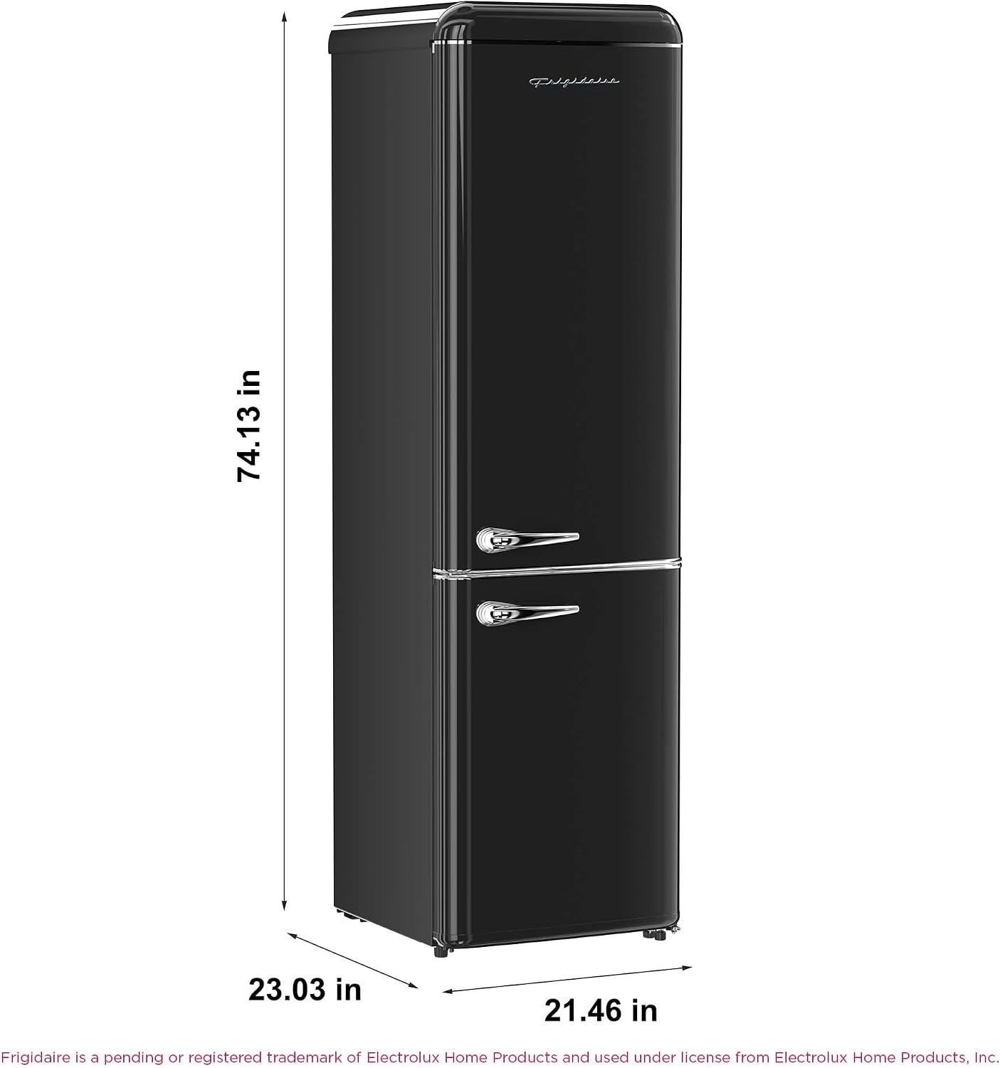 Frigidaire Retro 9.2 Cubic Foot Fridge with Bottom Mount Freezer, 9.2 cu. ft, Black