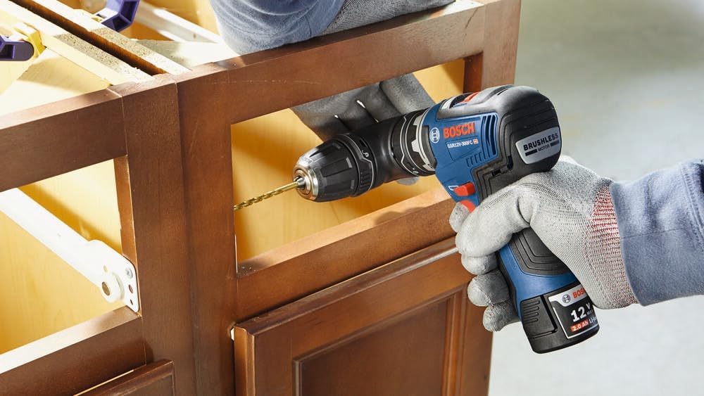 Bosch GSR12V-300FCB22 12V Max Drill/Driver with 5-In-1 Flexiclick® System with (2) 2.0 Ah Batteries