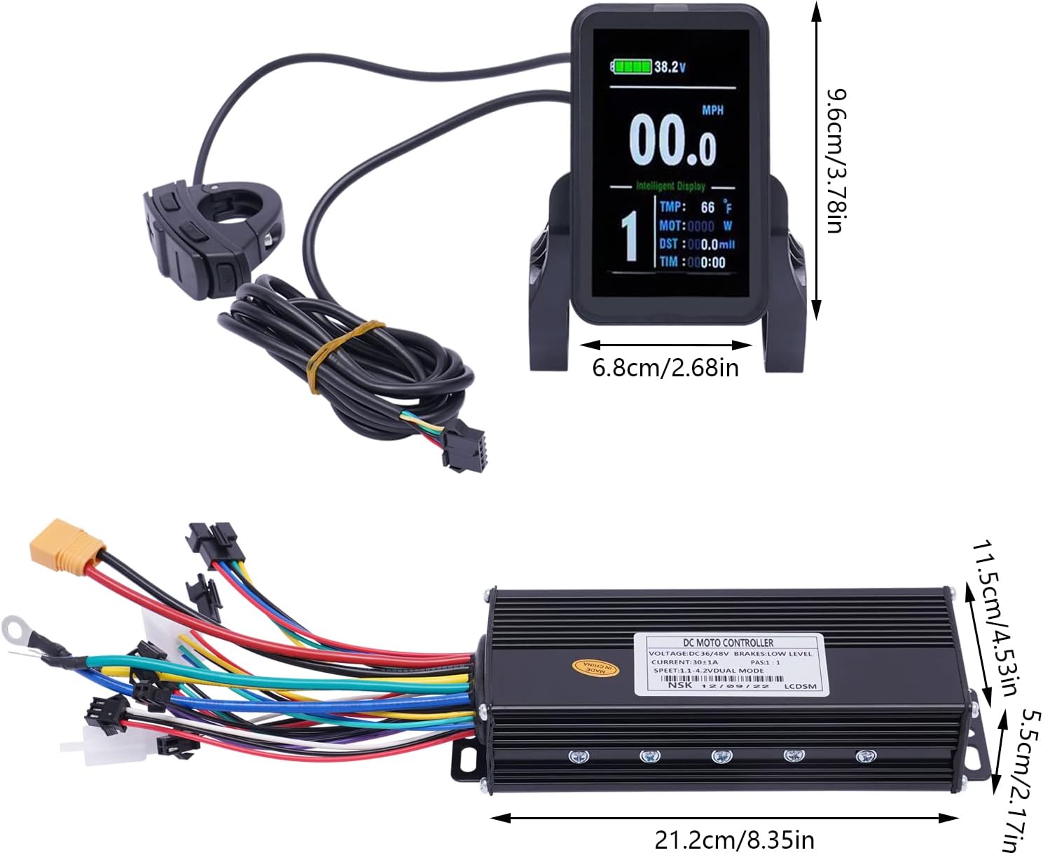Electric Bike Conversion Kit, 48V 1000W 700C 28'/ 29' Front/Rear Wheel Electric Bicycle Hub Kit Dual Mode Controller w/LCD Display & PAS, 5-Speed Adjustment E-Bike Conversion Kit