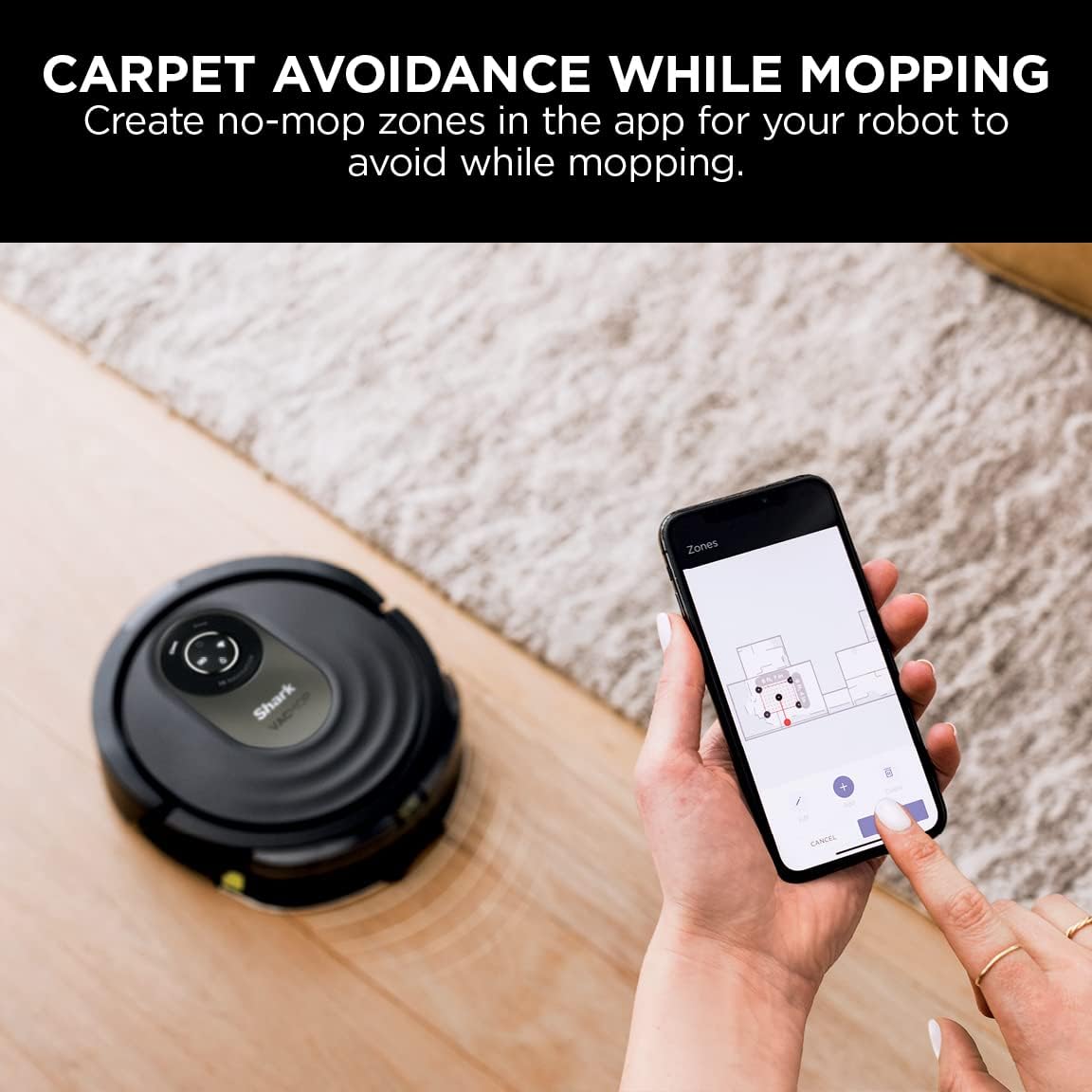 Shark AV2001WD AI VACMOP 2-in-1 Robot Vacuum and Mop with Self-Cleaning Brushroll, Home Mapping, Perfect for Pet Hair,Compatible Alexa,Wi-Fi Black/Brass (Renewed)