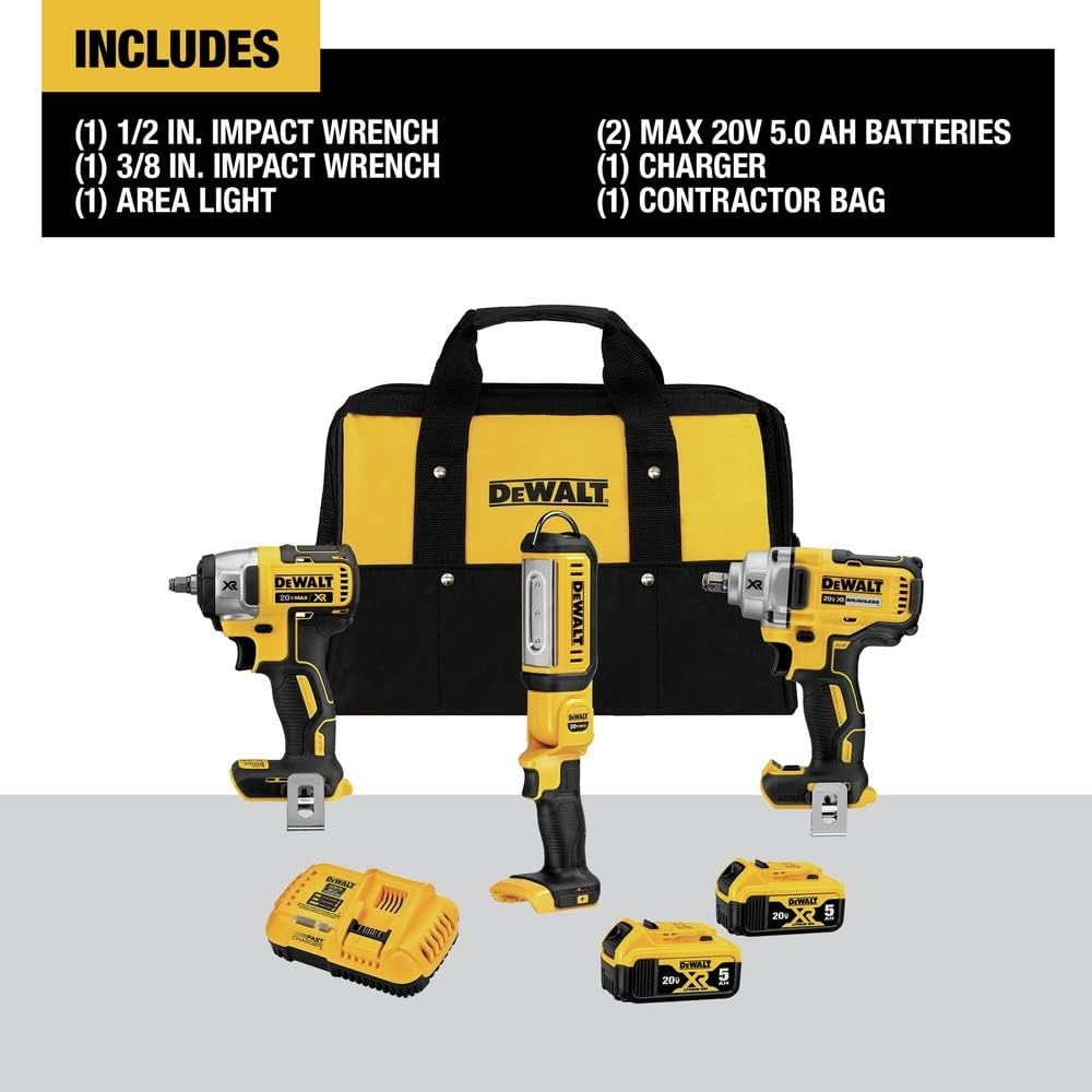 DEWALT DCK302P2 20V MAX* XR® 3-Tool Automotive Combo Kit