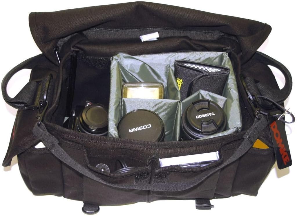 Domke 700-F2B F-2B Ballistic Nylon Bag, Ideal for 1-2 Mirrorless, DSLR, SLR camera and gear (Black)