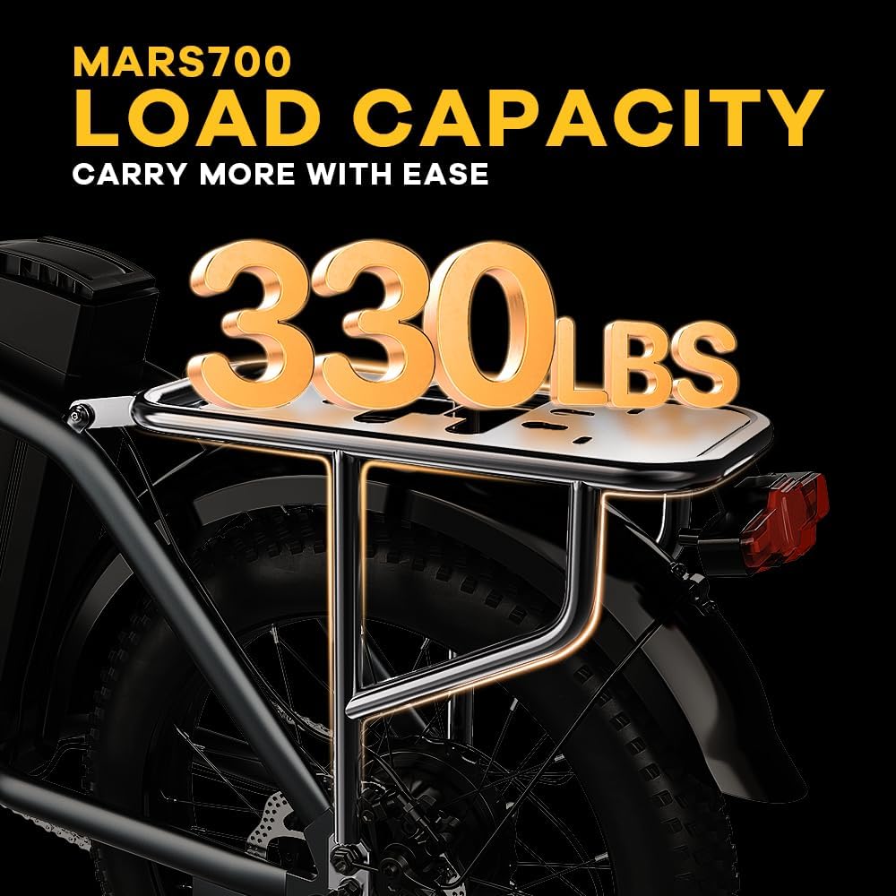 YorkE 1000W Folding Electric Bike, 48V 20AH Large Removable Battery E Bike, 30+MPH, 80 Miles Max Range, 20' Fat Tire Electric Bike for Adults, Adult Electric Bicycles for Commute, 7-Speed