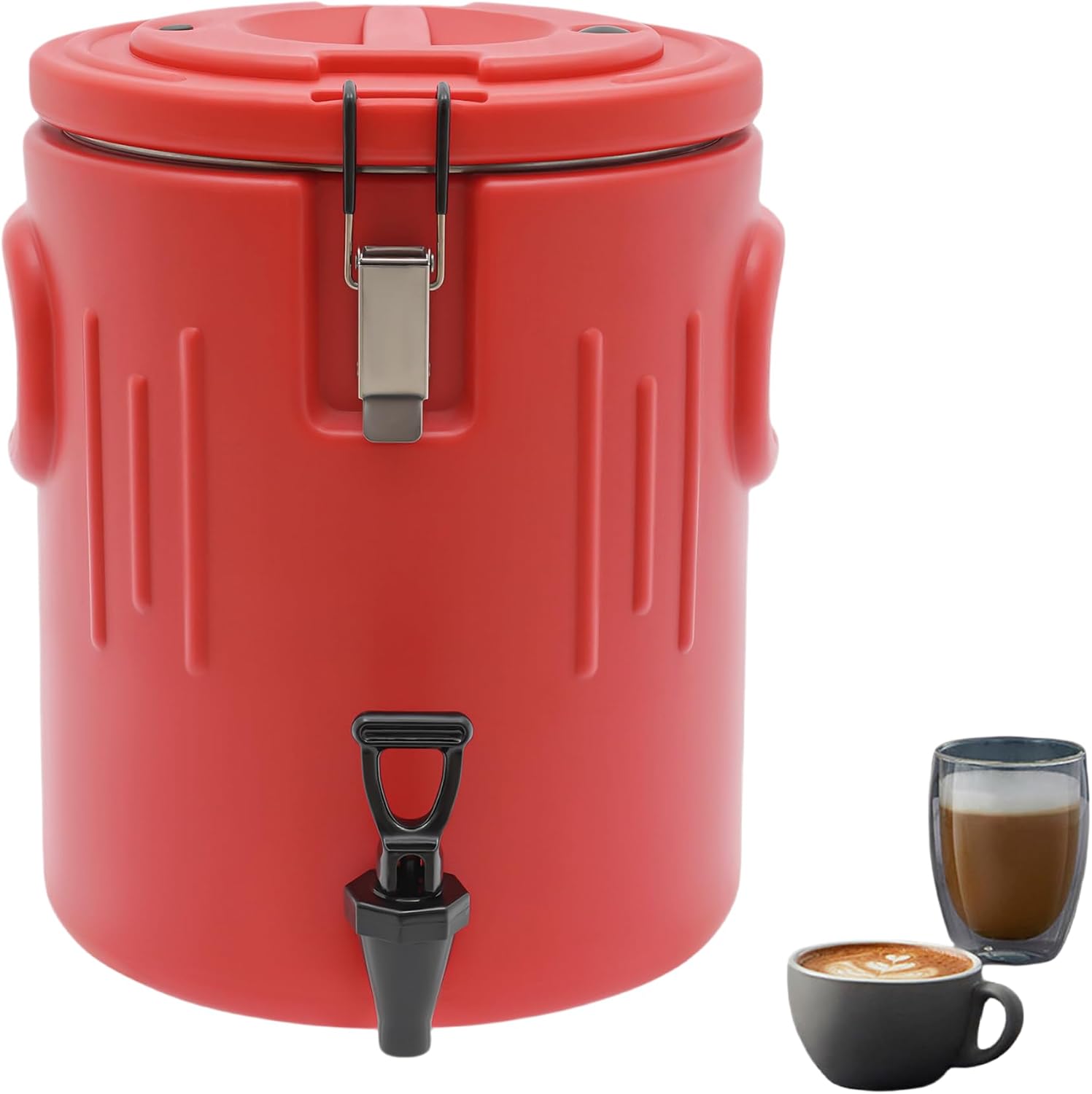 Insulated Beverage Containers Portable Cold Hot Drink Container Electric Stainless Steel Soup Warmer Pot, 40L Large Capacity Water Cooler Jug Commercial Food Warmer (40L)