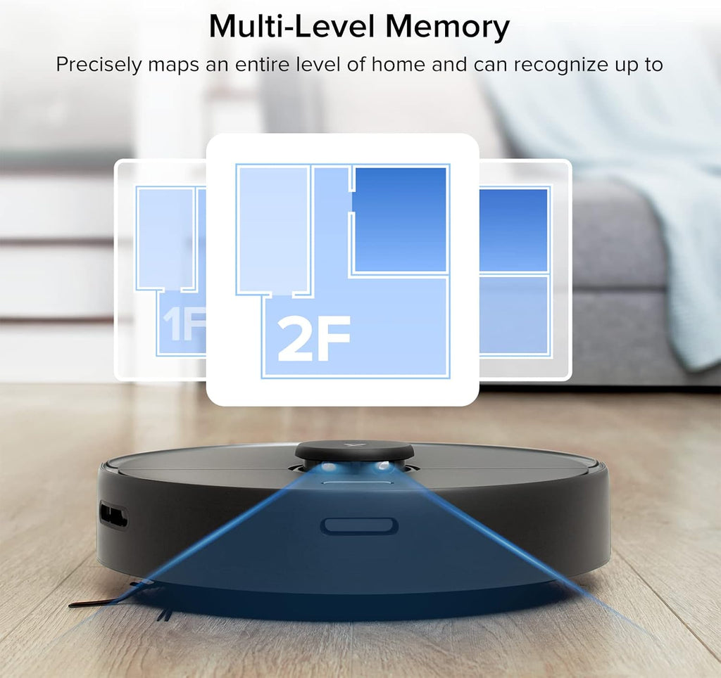 roborock S4 Max Robot Vacuum with Lidar Navigation, 2000Pa Strong Suction, Multi-Level Mapping, No-go Zones, Ideal for Carpets and Pets Robotic Vacuum