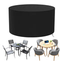 Outdoor Patio Furniture Covers 114' D x 39' H, Dust Proof Furniture Protective Cover, Round Dining Table and Chairs Set Cover, Heavy Duty Gas BBQ Grill Cover (290x100cm)