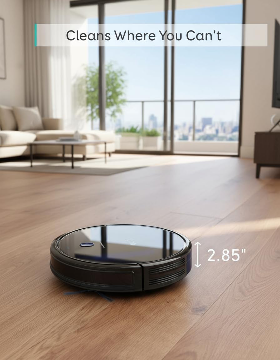 eufy Robot Vacuum 15C Sim, Max 2000pa Suction, Super Thin, Robot Vacuum Cleaner, Self-Charging Robotic Vacuum Cleaner