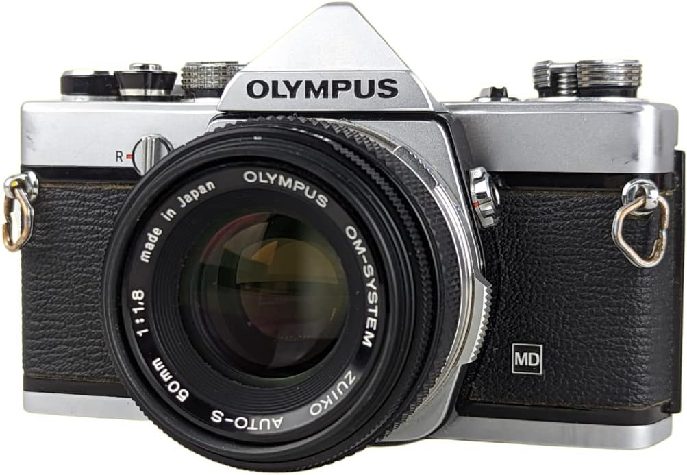 Olympus OM 1 Vintage 35mm SLR Film Camera with f/1.8 50mm Prime Lens (Renewed)