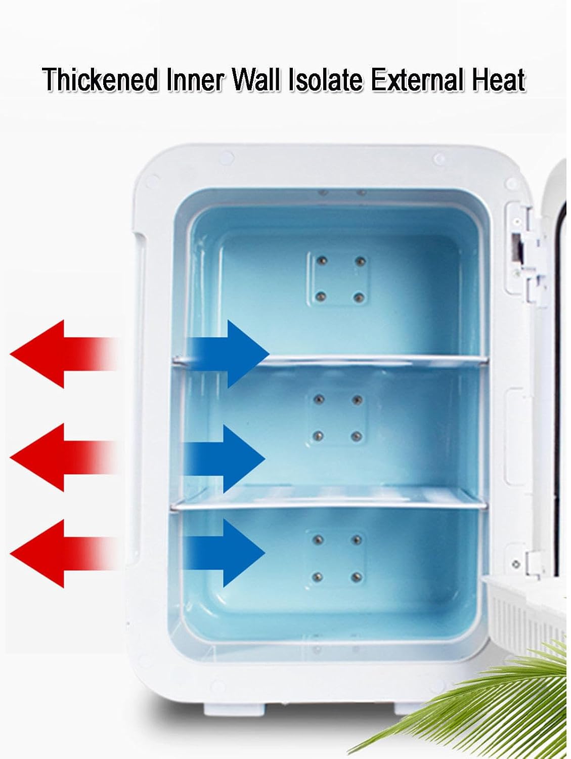Mini Fridge, Portable Car Refrigerator 22L/22 Can Cooler & Warmer Compact Fridge with 12V DC & 220V AC for Skincare, Food and Drinks, Small Fridge,B