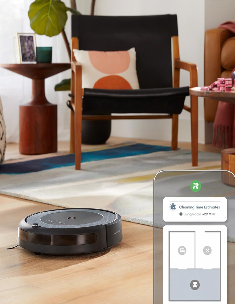 iRobot Roomba i4+ EVO Self Emptying Robot Vacuum - Empties Itself for up to 60 Days, Clean by Room with Smart Mapping, Compatible with Alexa, Ideal for Pet Hair, Carpets