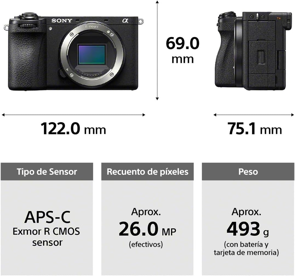 Sony Alpha 6700 – APS-C Interchangeable Lens Camera with 26 MP Sensor, 4K Video, AI-Based Subject Recognition, Log Shooting, LUT Handling and Vlog Friendly Functions, Black