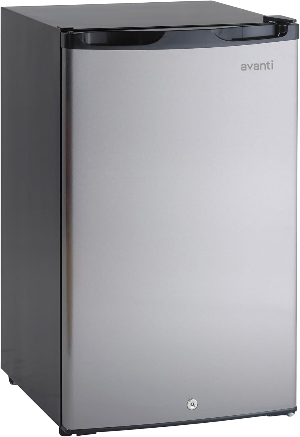 Avanti AR44 4.4 cu. ft. Compact Refrigerator, in Stainless Steel, Black