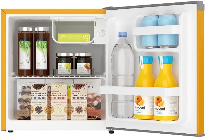 Frigidaire EFR115-ORANGE 1.6 Cu Ft Compact Fridge for Office, Dorm Room, Mancave or RV, Orange