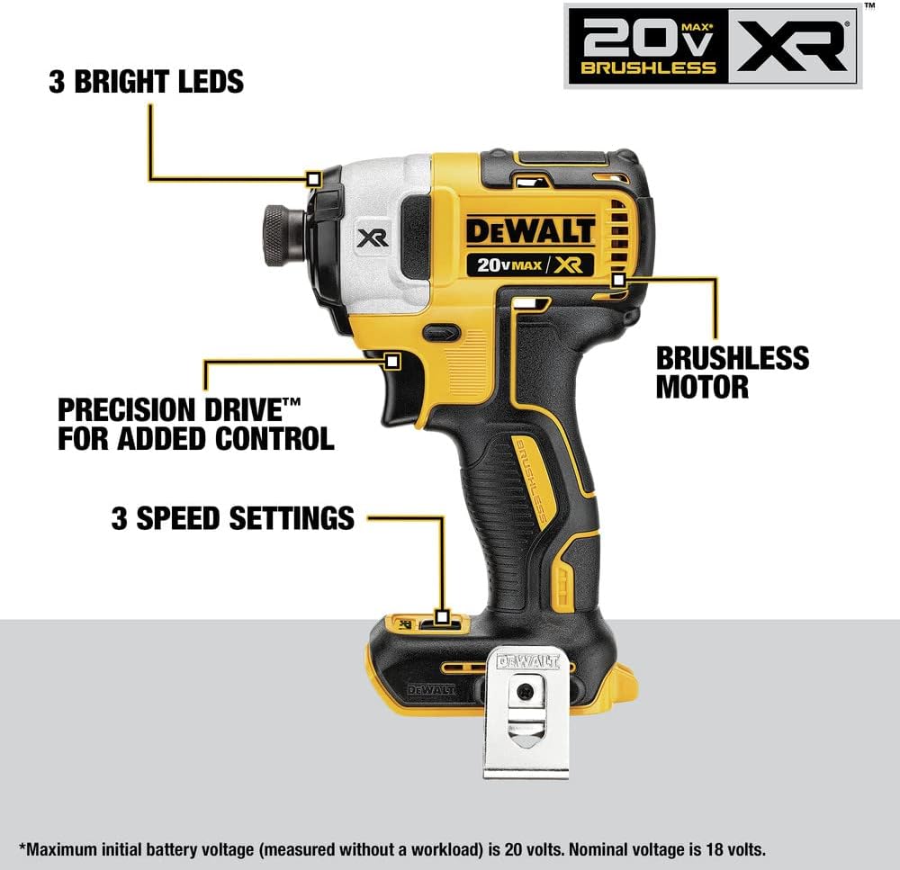 DEWALT 20V MAX* XR Cordless 4-Tool Combo Kit With 5.0Ah Batteries (DCK447P2)