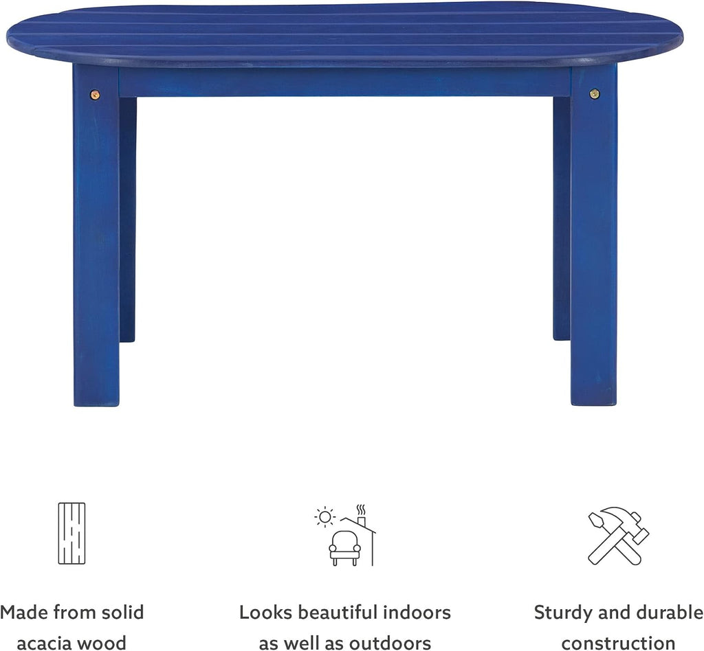 Linon Jayde Outdoor Blue Adirondack Coffee Table