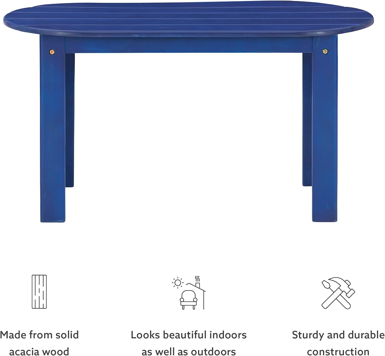 Linon Jayde Outdoor Blue Adirondack Coffee Table