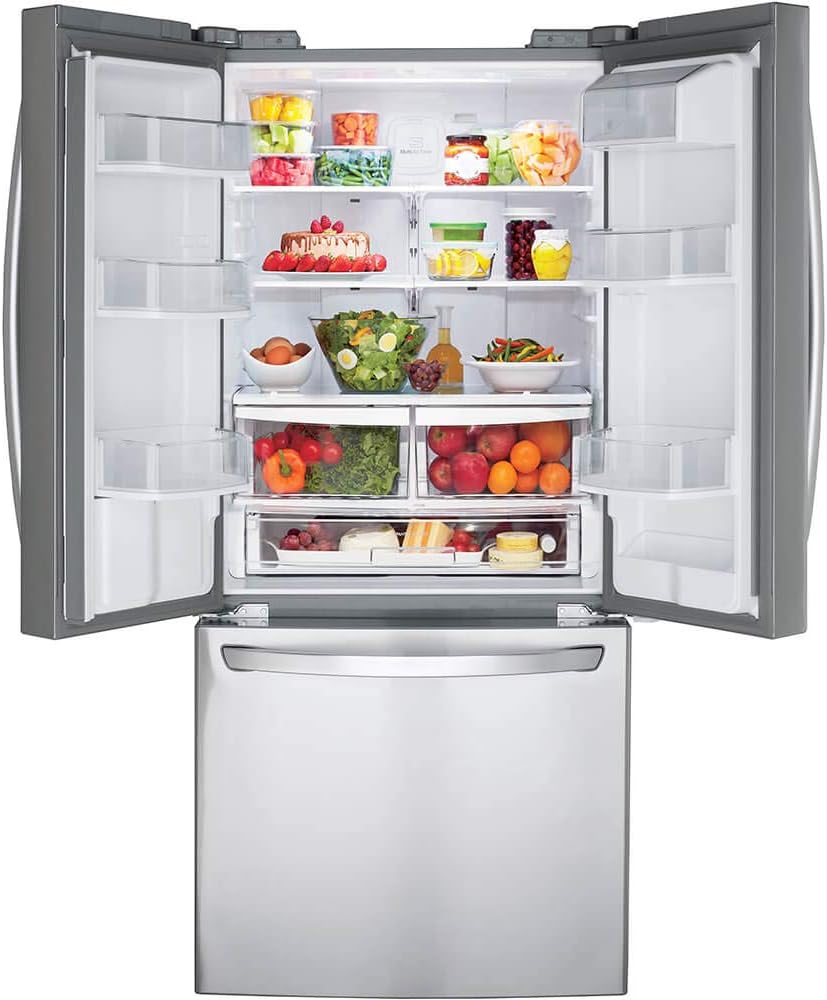 LG LFDS22520S - Refrigerator/Freezer - French Door Bottom Freezer with Water Dispenser - Stainless Steel
