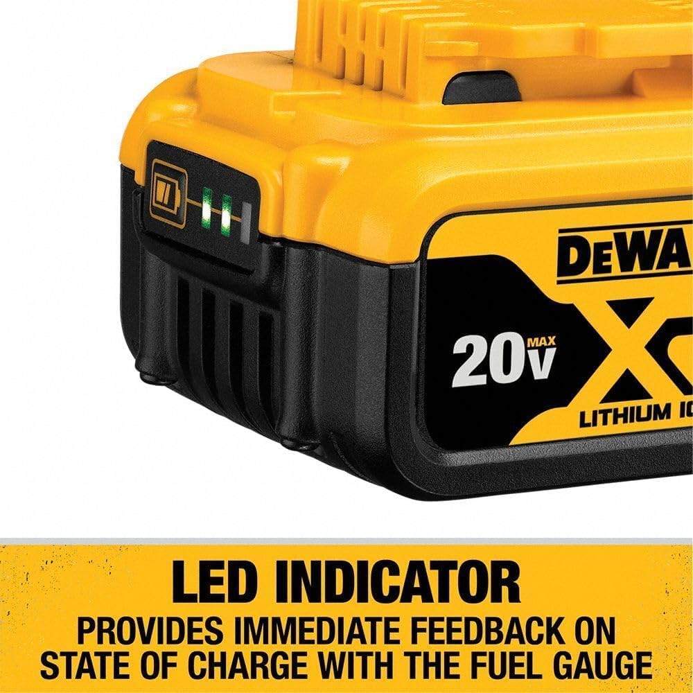 DEWALT 20V Max Battery, 4 Pack, Includes 2 x 5.0Ah Extended Runtime Batteries and 2 x 2.0Ah Compact Batteries (DCB235-4)