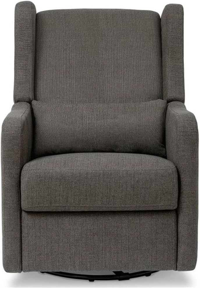 Carter's by DaVinci Arlo Recliner and Swivel Glider in Performance Charcoal Linen, Water Repellent & Stain Resistant, Greenguard Gold & CertiPUR-US Certified
