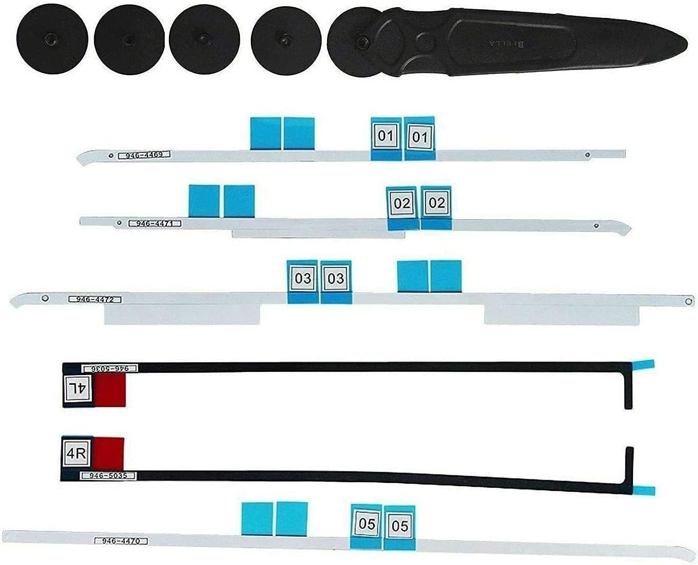 LCD Replacement LM215UH1(SD)(A1) SDA1 SD A1 for iMac A1418 Late 2015 Year EMC 2833 4K Retina 21.5' Screen Display Panel + Front Glass Cover with Adhesive(Max Resolution 4096x2304)