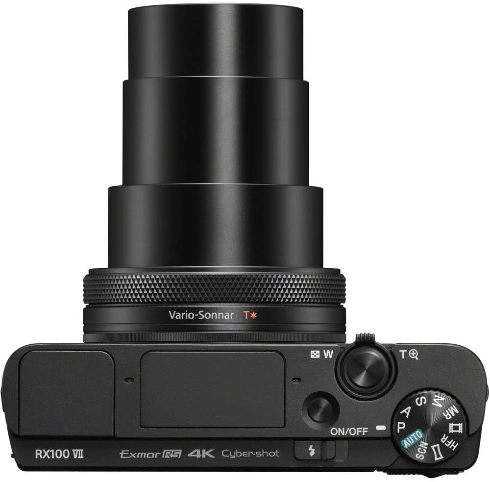 Sony Cyber-Shot RX100 VII Digital Camera (DSC-RX100M7) – 20.1MP 1-Inch Stacked CMOS Sensor | ZEISS 24–200mm Zoom Lens + 64GB Card + Case + NP-BX1 Battery + Card Reader and More