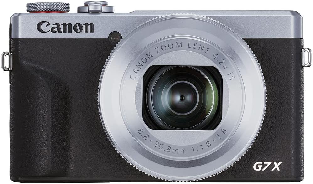 Canon PowerShot G7 X Mark III Digital Camera (Silver) (3638C001) + 64GB Memory Card + Card Reader + Case + Flex Tripod + Memory Wallet + Cap Keeper + Cleaning Kit