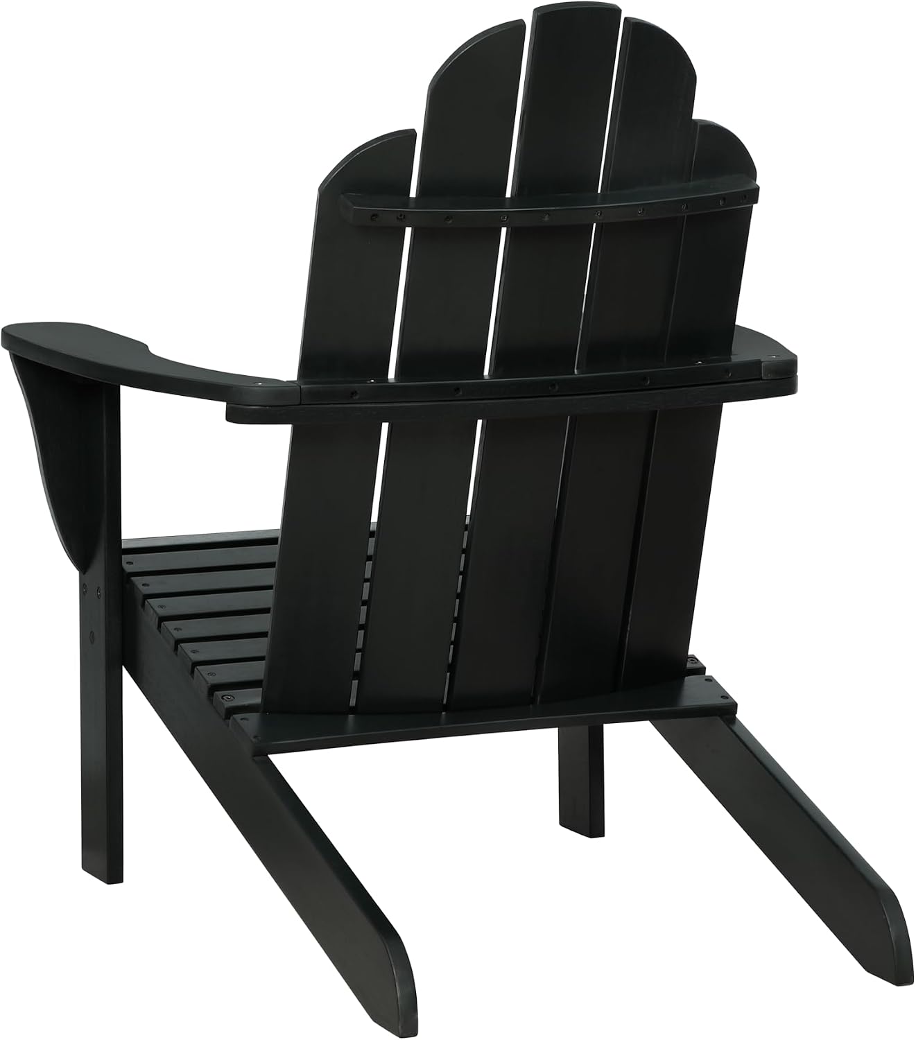 Linon Jayce Black Solid Wood Adirondack Two Piece Chair and Side Table Set