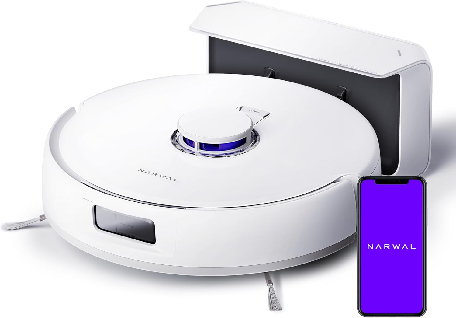 Narwal Freo X Plus Robot Vacuum and Mop, 7-Week Dust Storage, Zero Tangles, 7800Pa Suction, Mopping, Tri-Laser Obstacle Avoidance, LiDAR Navigation, Multi-Floor Mapping, Alexa Control (Renewed)