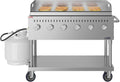 48 in. Commercial Outdoor Propane Gas Grill with Griddle, ETL Listed in Stainless-Steel (CGKIT4-48G)