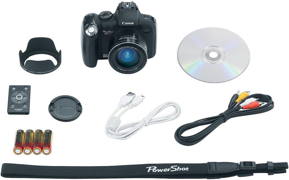 Canon PowerShot SX1IS 10 MP CMOS Digital Camera with 20x Wide Angle Optical Image Stabilized Zoom and 2.8-inch LCD